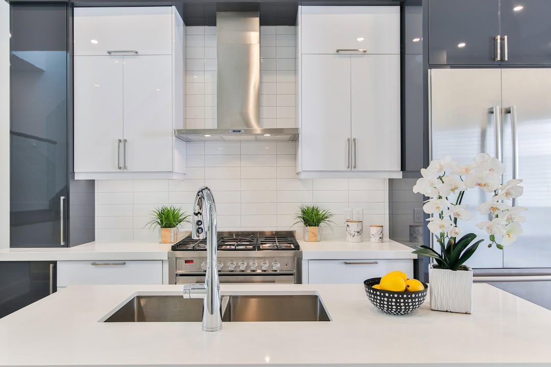 A spotless, deep-cleaned kitchen with gleaming counters and floors